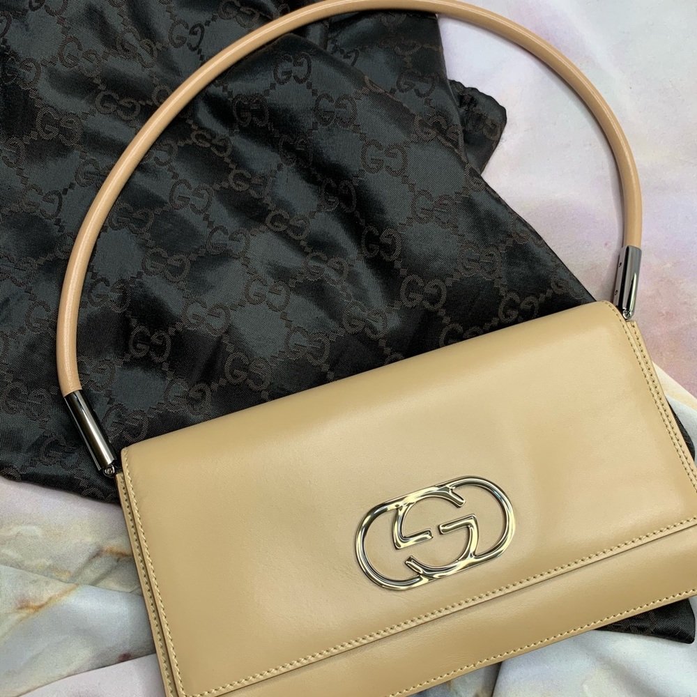 Like new authentic tan Gucci evening bag